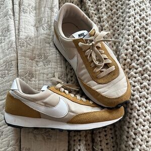 Nike Women's Cream and Tan Sneakers